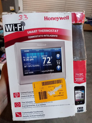 Honeywell Rth9580wf Termostato Inteligente Wifi Tactil 7 D