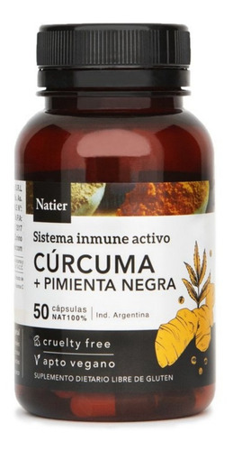 Cúrcuma + Pimienta Negra X 50 Caps - Natier