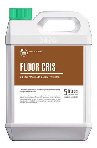 Cristalizador Para Pisos Marmol Y Terrazo Floor Cris 5 Lts