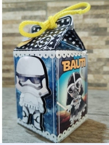 10 Cajitas Milk Box En 3d De Star Wars 