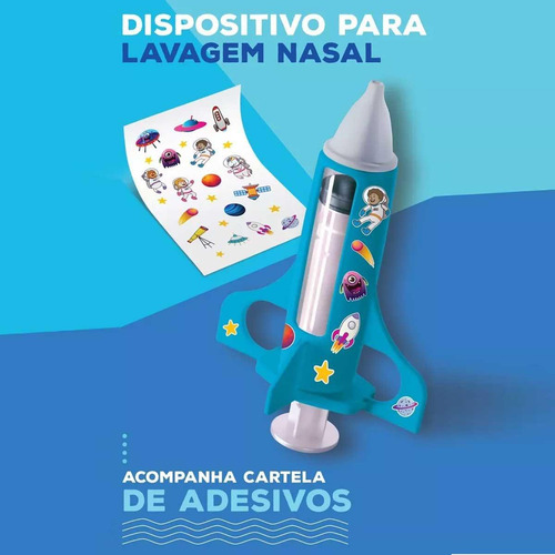 Dispositivo Para Lavagem Nasal Infantil Seringa De 20ml Azul