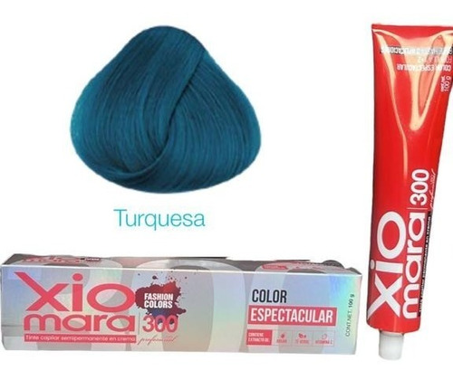 Tinte Para Cabello Xiomara Fashion Colors Tono Turquesa 100g