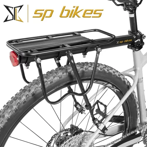 Portaequipajes trasero de aluminio para bicicleta