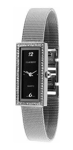 Jacques Laurent Reloj De Pulsera Para Mujer Con Bisel De Cri