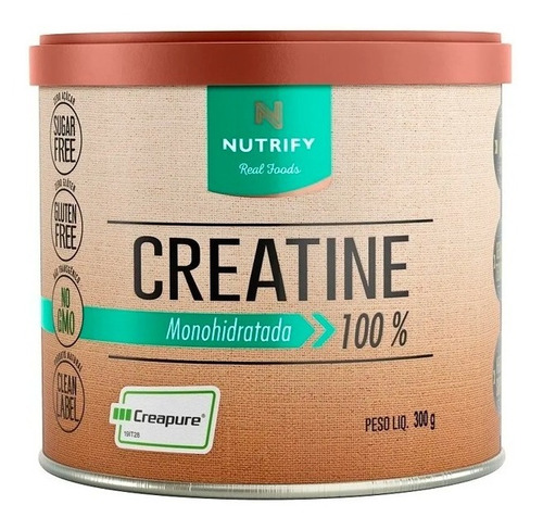 Creatina Creapure Monohidratada 100% Lata 300g - Nutrify