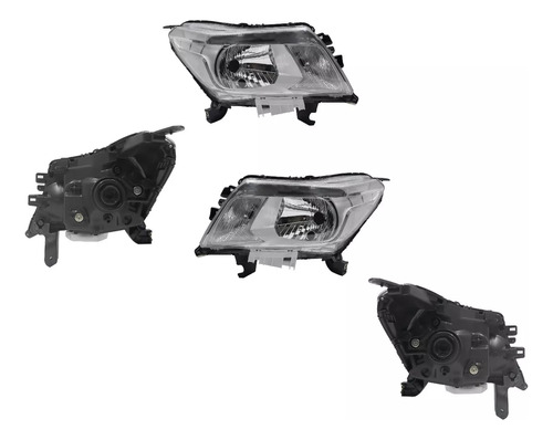 2 Faros Cromado Filo Negro Dfzp Frontier 2cab Se 2020