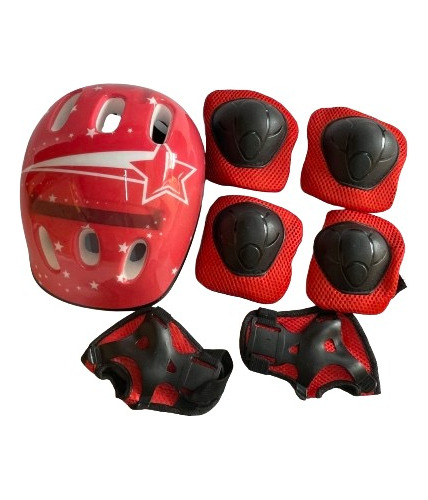 Set De Protección Niña (o) Casco Rodillera Muñequera Codera