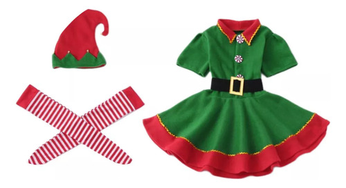 Traje De Navidad Disfraz Medias Disfraz De Duende Para 1