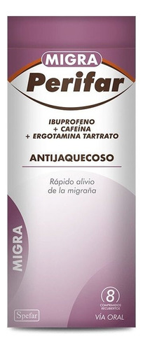 Migra Perifar® 8 Comprimidos - Antijaquecoso