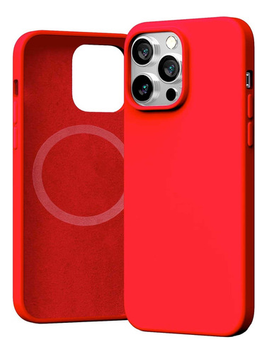 . Funda Goospery Magsafe Soft Case Para iPhone 14 Pro Roja