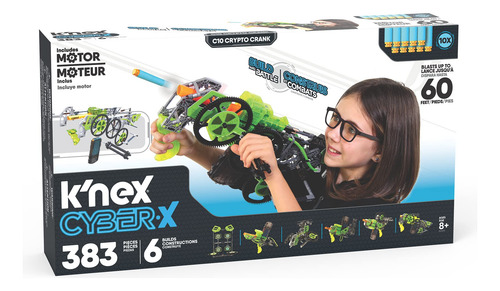 Juguete De Construcción K'nex Cyber-x C10 Crypto Crank Con M