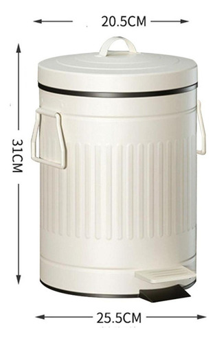 Basura De Basura Con Pedal Con Tapa Con Cubo De 29cmx33.5cm
