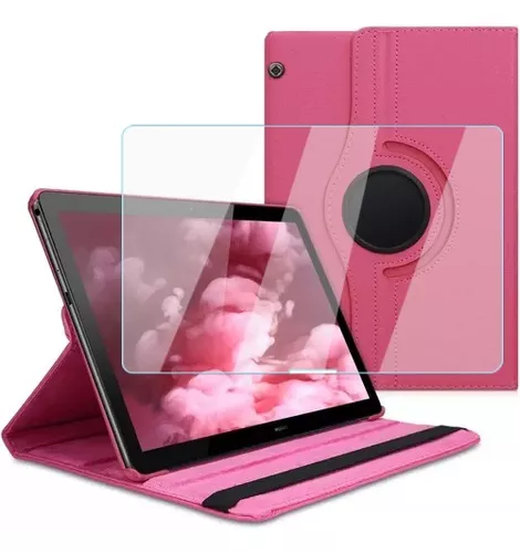  Funda para tablet Huawei Mediapad T5 de 10 pulgadas con 3  pliegues horizontal de piel sintética + funda de TPU a prueba de golpes con  soporte (color: rojo) : Electrónica