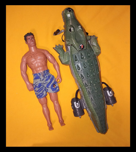 Action Man Cocodrilo Figura Original Hasbro 2000 (Usado)