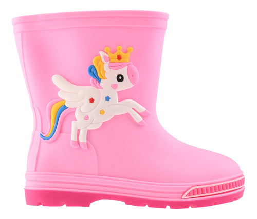 Botas Para Niña Lluvia Impermeables Antiderrapante Hule