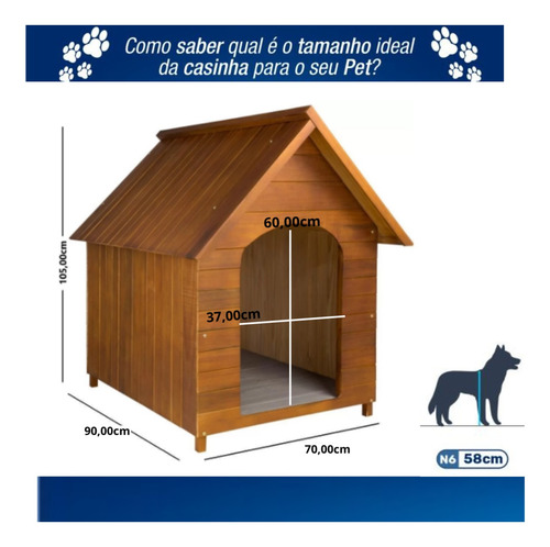 Casinha Casa Para Cão Cachorros Gigante Madeira
