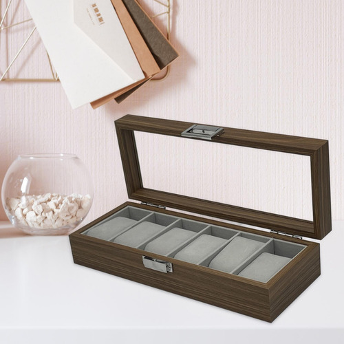 Caja De Exhibición De Reloj Con Parte Superior Transparente