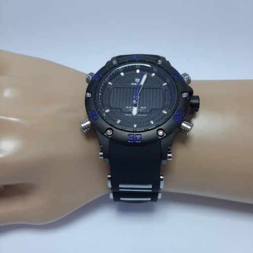 Relógio Weide Preto Top Analógico Digital Original Promoção
