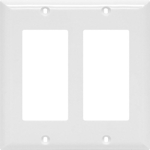 Power Gear 40023 - Placa De Pared Doble Con Interruptor Basc