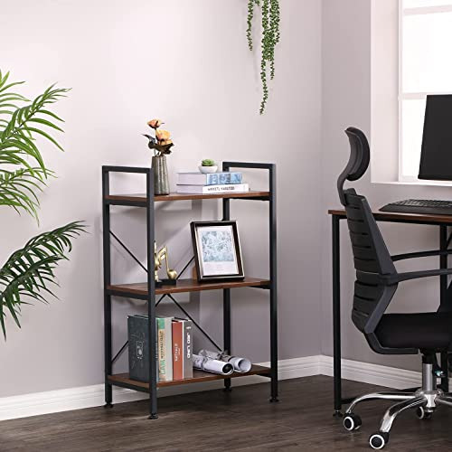 Bewishome 37 H 3 Tier Bookshelf, Estantería De Libro Rústi