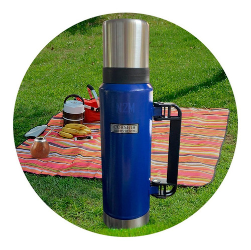 Imagen 1 de 10 de Termo 1.2 Litros Acero Inoxidable Pico Cebador Mate