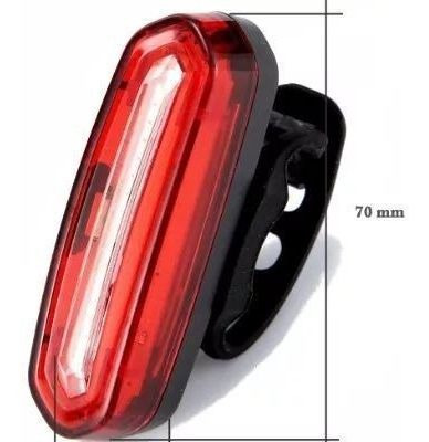 Pisca Sinalizador Traseiro Bike Usb Led 3 Cores 70 Lumens