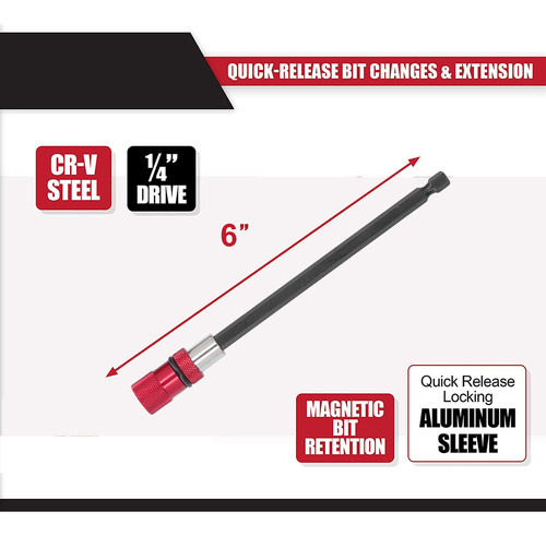 Broca De Destornillador Ph2 Con Extensión Hexagonal De 1/4,