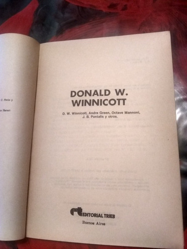 Donald Ewinnicott. Winnicott,green, Mannoni, 1978/125 Pág. (Usado)