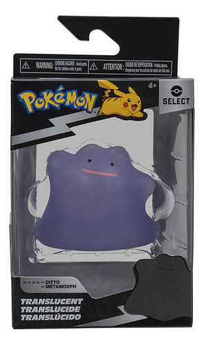 Pokemon - Figura De Batalha Translúcida De 8cm - Ditto