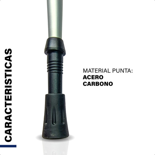 Kit 2 Bastones De Trekking Extensible Senderismo Montañismo Color Azul