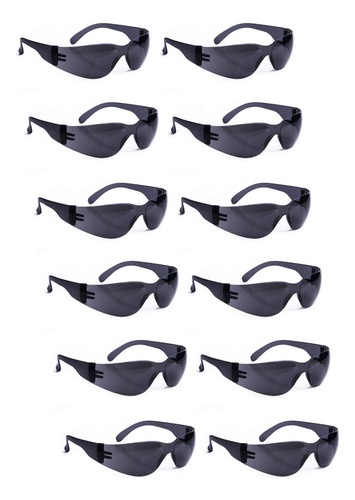 Gafas De Seguridad Smoke 12 Pares Por Caja Gafas Protec...