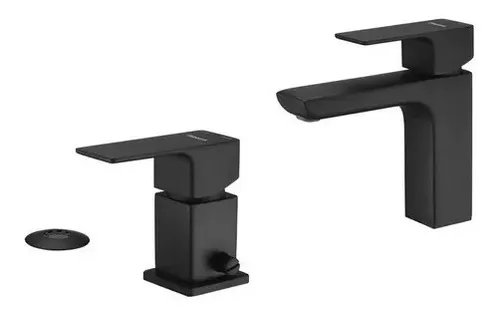 Griferia Monocomando Bidet Negro Piazza Arq 10404ne