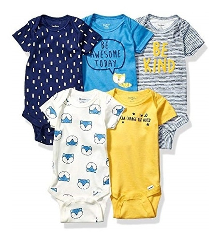 Ropa Para Bebe Bodys Color Variado X5 Unidades Recién Nacido