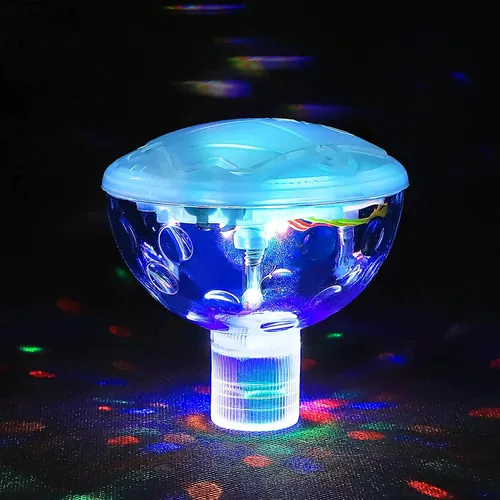 Luz Flotante J Solar Para Estanque, Led Que Cambia De Color,