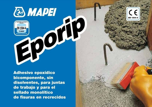 Imagen 2 de 2 de Eporip Kit Epoxico, 2 Kgs (reparador Y Union Concreto)