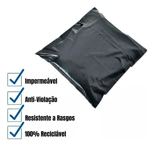 Envelope Segurança 30x40 Saco Embalagem Correio Lacre 300 Un