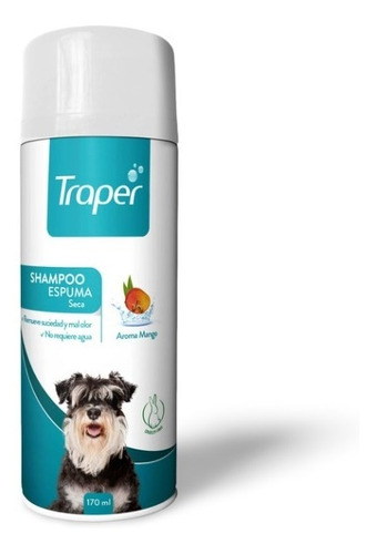 Shampoo Espuma Seca Para Perro 170 Cc
