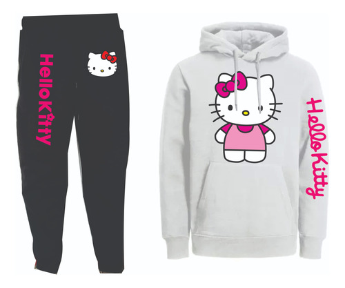 Conjuntos Sudadera Hello Kitty Niñas Adultos Sudadera+buzo