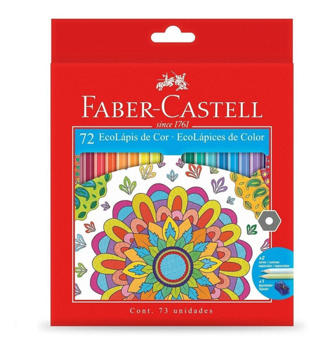 Imagen 1 de 1 de Lapices De Colores Faber Castell Ecolapiz  X72  + Sacapuntas