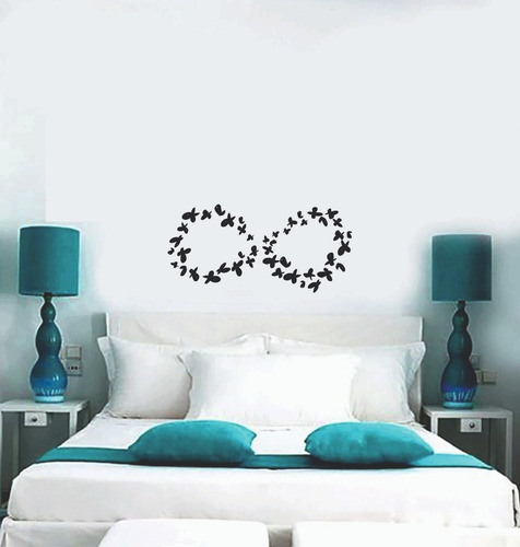 Vinilo Decorativos Frases Infinito Love Dormitorio 60 X 22cm