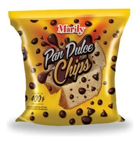 Pack X 12 Unid. P.dulce Con Chips 400 Gr Marily Pan Dulces