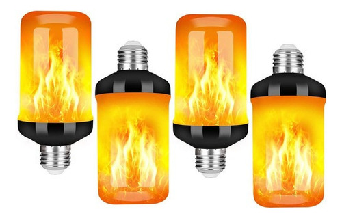 P 04 Lámpara Led Efecto De Fuego Garantía Luz Antorcha De