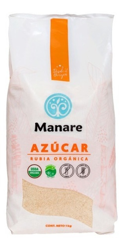 Azucar Rubia 1kg Organica - Sin Gluten - Manare