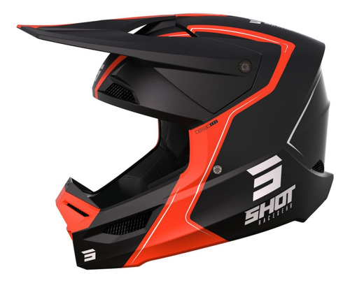 Casco De Motocross Shot Reflex Orange Talle L