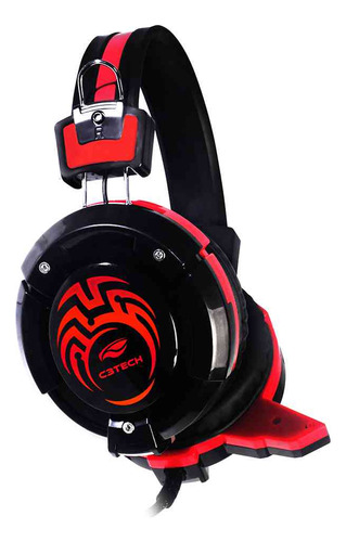 Fone de ouvido over-ear gamer C3Tech Flycatcher PH-G10 com luz LED