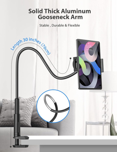 Soporte Para Tableta Para Cama, Soporte En Cuello De Cisne C