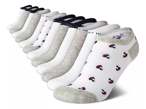Tommy Hilfiger Calcetines para mujer - Calcetines ligeros invisibles  (paquete de 6)