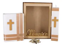 Comprar Kit Set Primera Comunion Biblia Vela Cirio, Rosario, Estuche