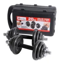 Comprar Kit Mancuernas Pesas Gym 20 Kilos 12 Discos Con Maleta