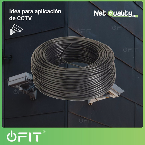 Imagen 7 de 10 de Cable Utp Bobina Rollo 100m Categoria 5e Exterior 2 Pares